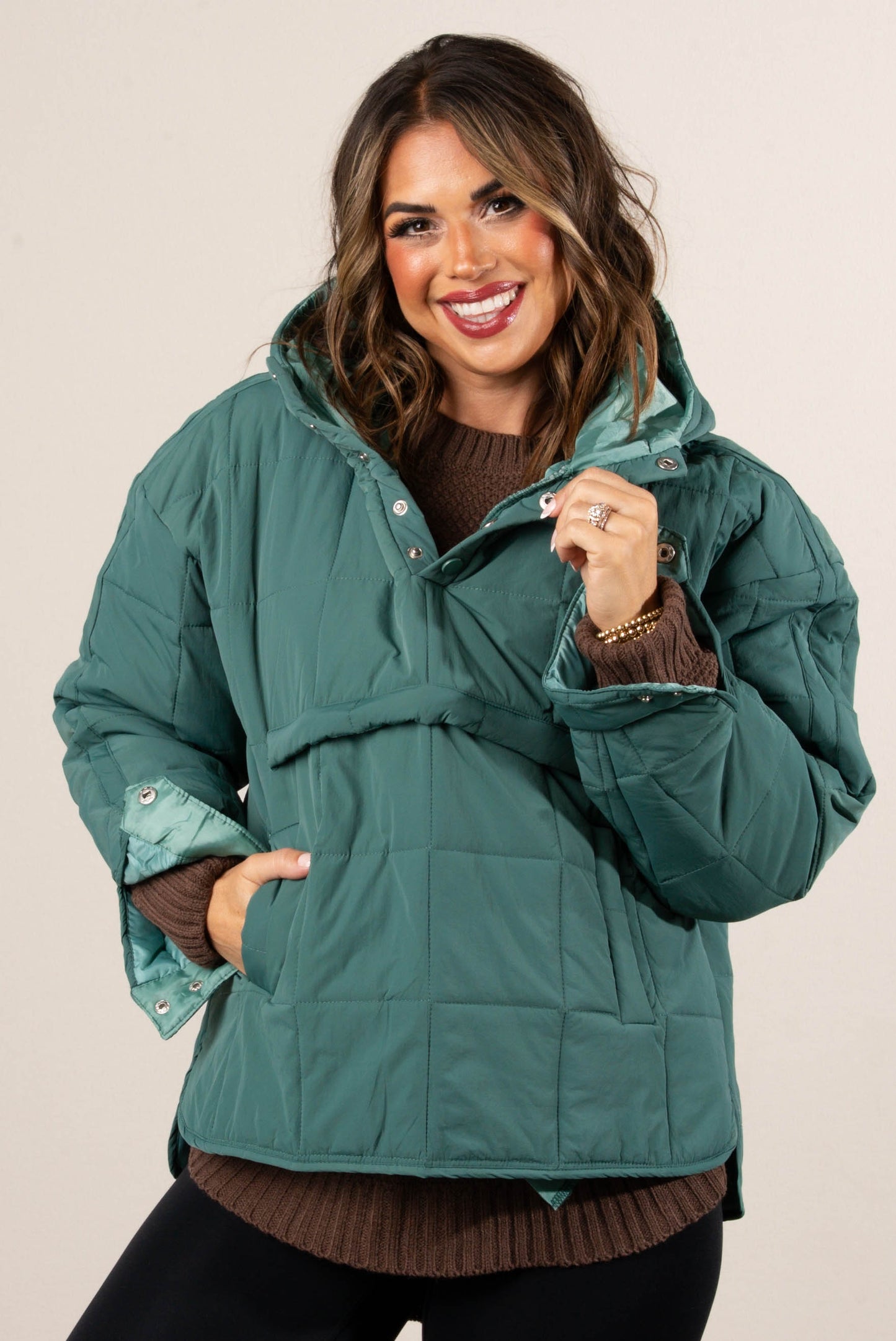 Icelyn Quilted Hooded Pullover Jacket