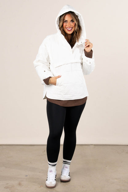 Icelyn Quilted Hooded Pullover Jacket