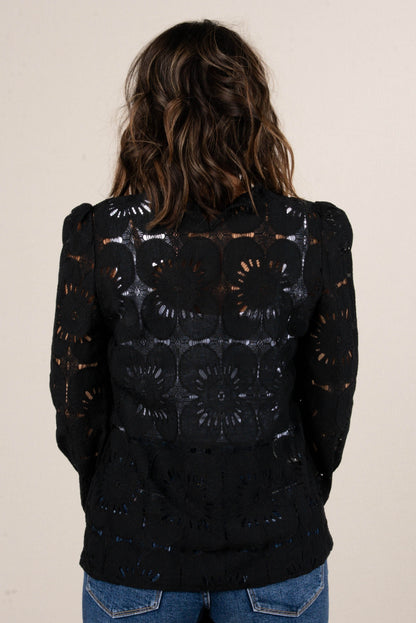 Heartsong Floral Sheer Lace Blouse