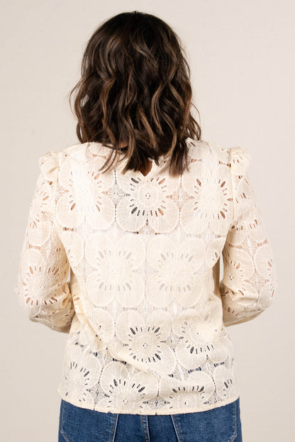 Heartsong Floral Sheer Lace Blouse