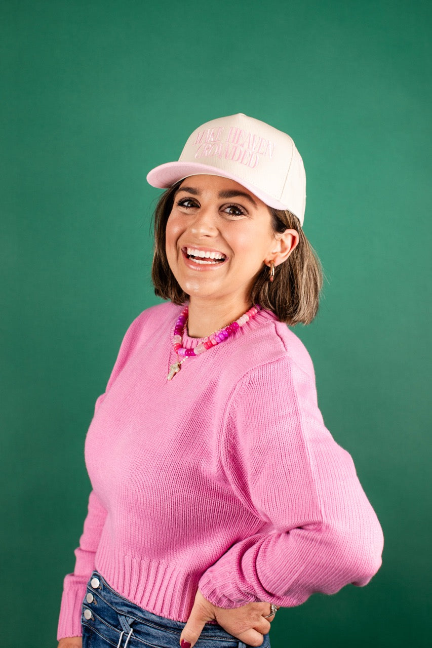 Make Heaven Crowded Embroidered Baseball Hat