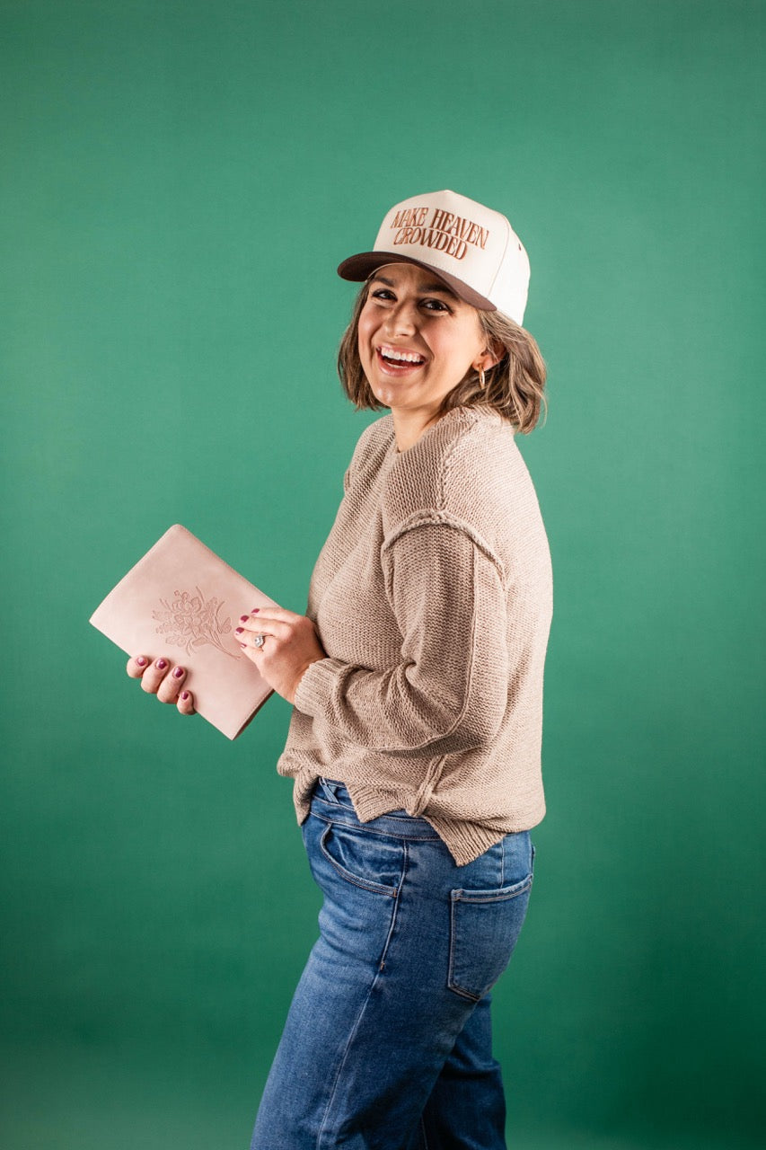 Make Heaven Crowded Embroidered Baseball Hat