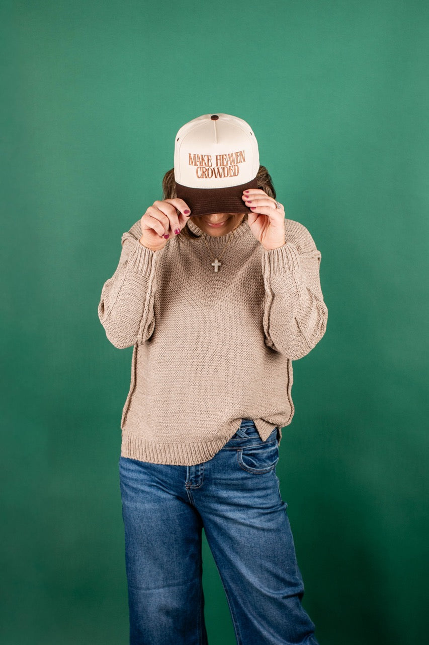 Make Heaven Crowded Embroidered Baseball Hat