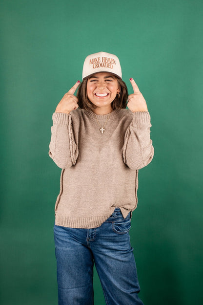 Make Heaven Crowded Embroidered Baseball Hat