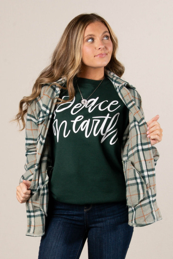 Peace On Earth Graphic Sweatshirt