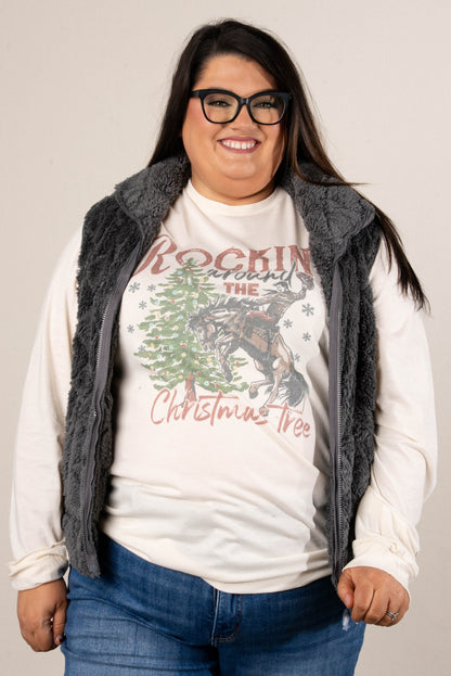 Rocking Around The Christmas Tree Long Sleeve Graphic Tee