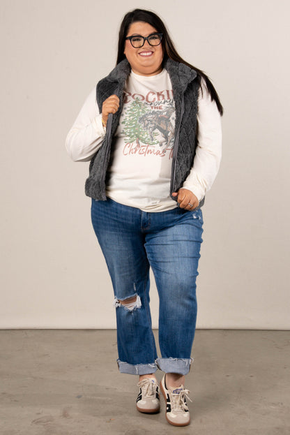 Rocking Around The Christmas Tree Long Sleeve Graphic Tee