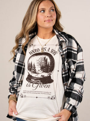 Unto Us A Son Long Sleeve Graphic Tee