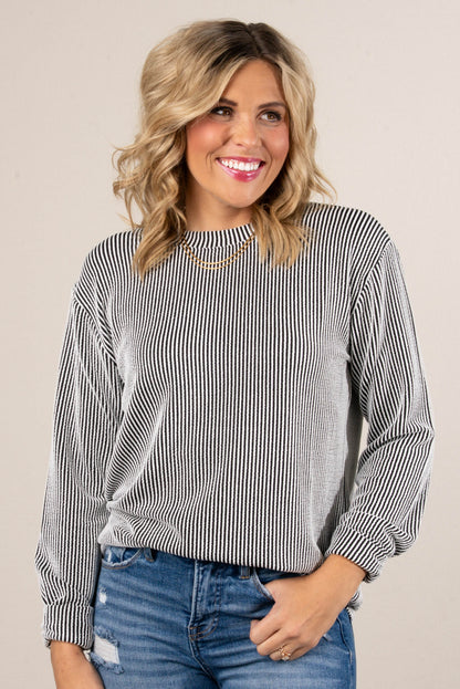 Morgan Raised Rib Two Tone Top