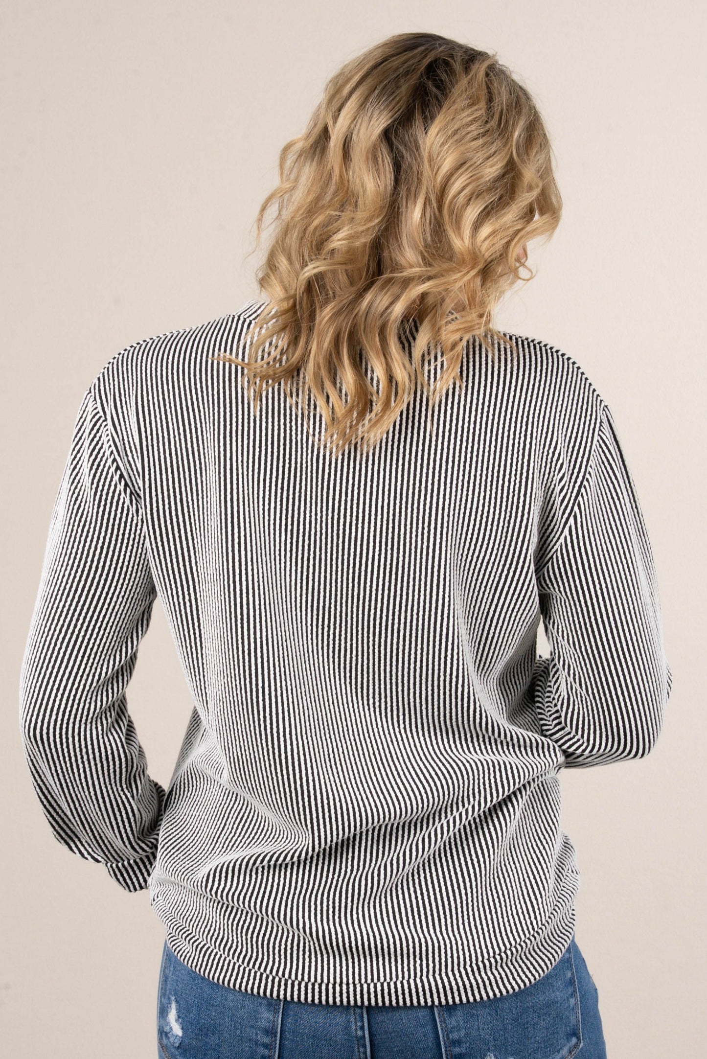 Morgan Raised Rib Two Tone Top