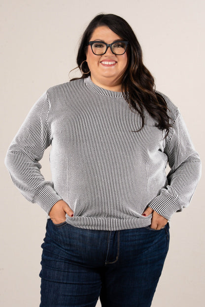 Morgan Raised Rib Two Tone Top