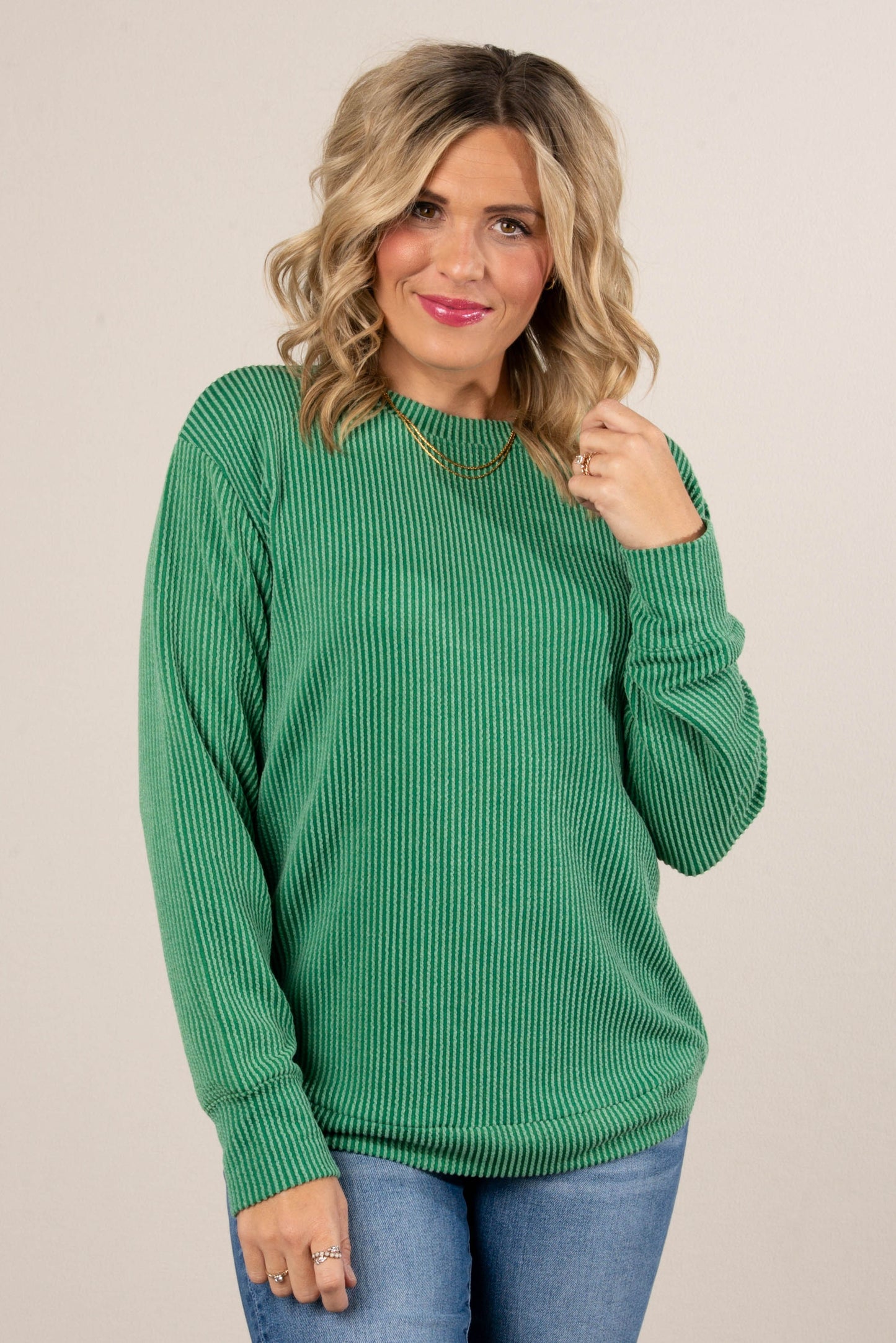 Morgan Raised Rib Two Tone Top