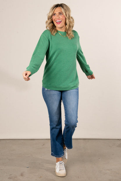 Morgan Raised Rib Two Tone Top