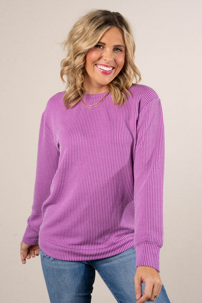 Morgan Raised Rib Two Tone Top