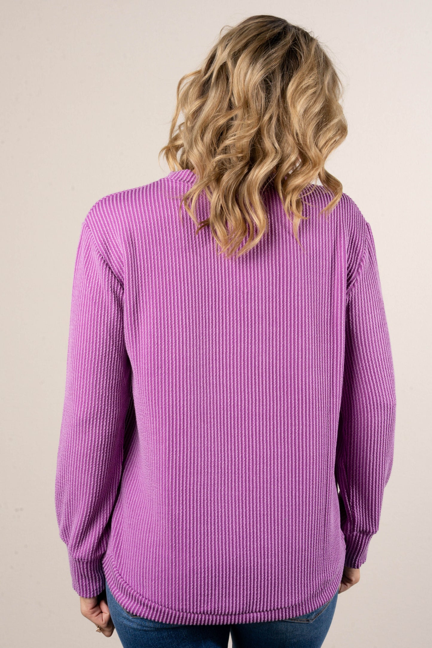 Morgan Raised Rib Two Tone Top