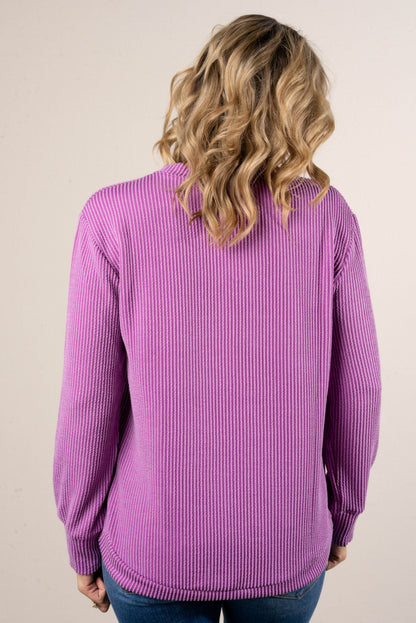 Morgan Raised Rib Two Tone Top