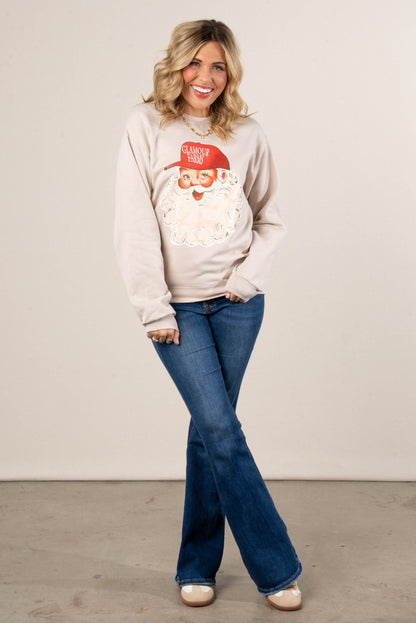 Glamour Farms Santa Hat Graphic Sweatshirt