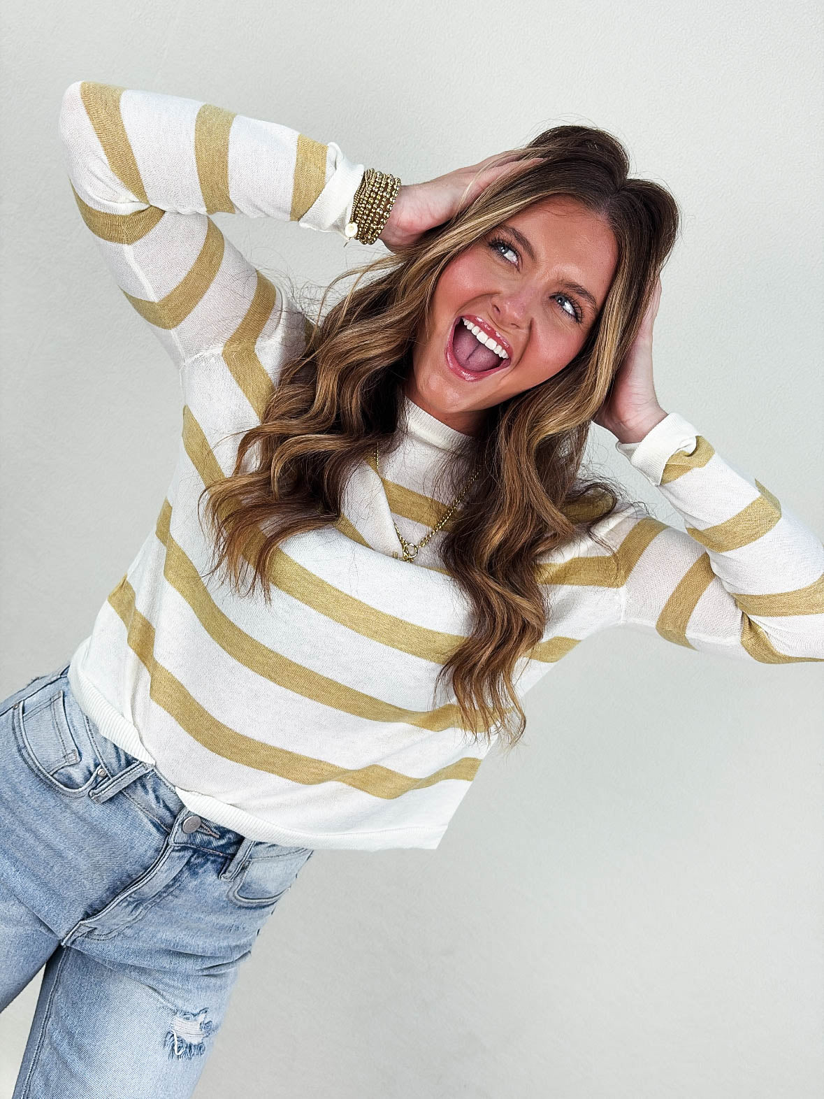 High Society Striped Raglan Sweater