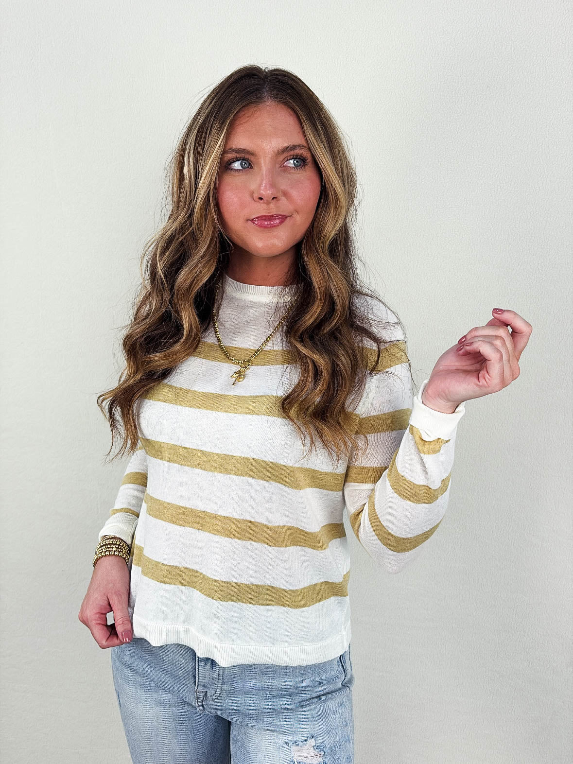 High Society Striped Raglan Sweater