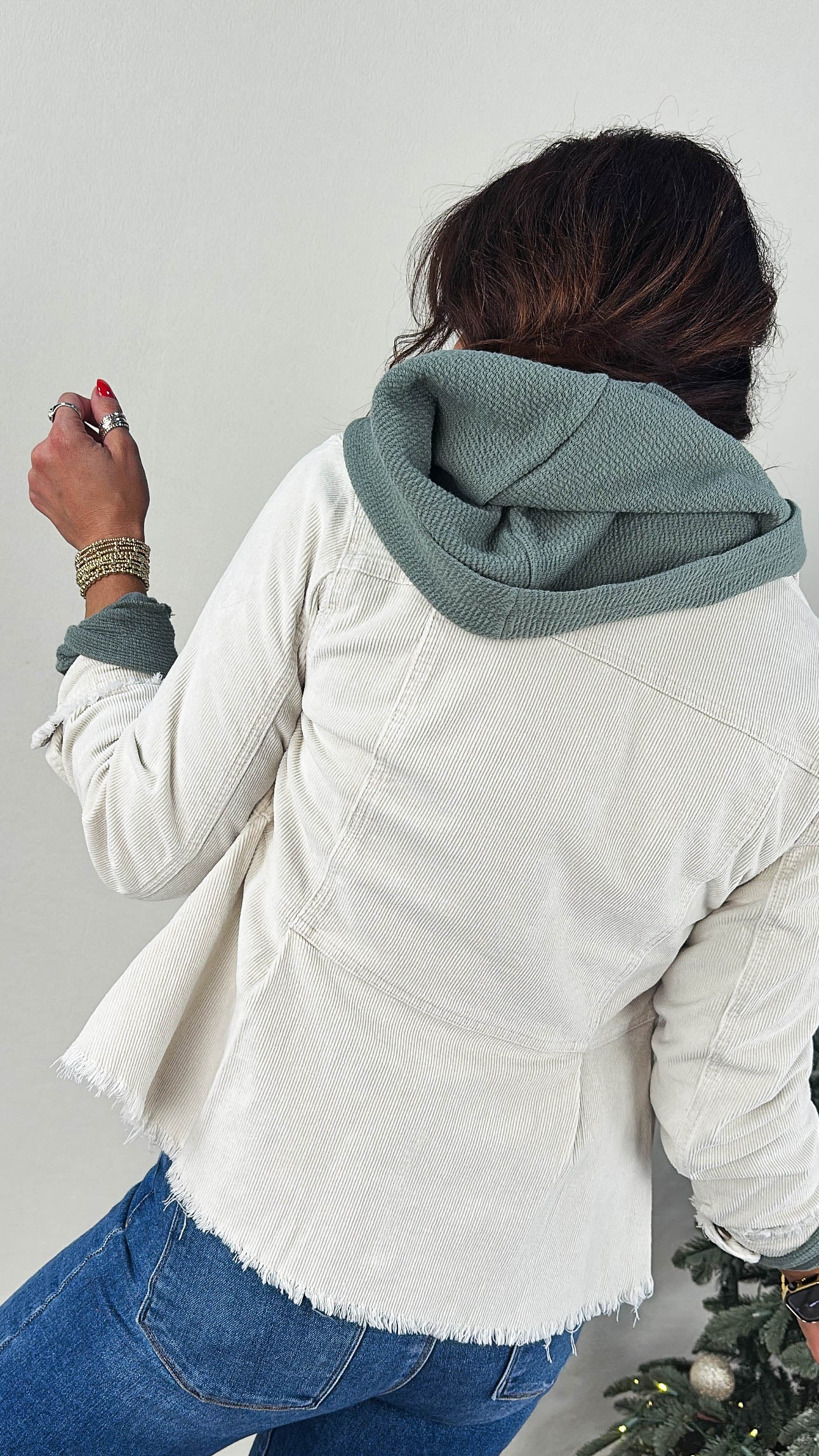 Baylor Washed Corduroy Peplum Jacket