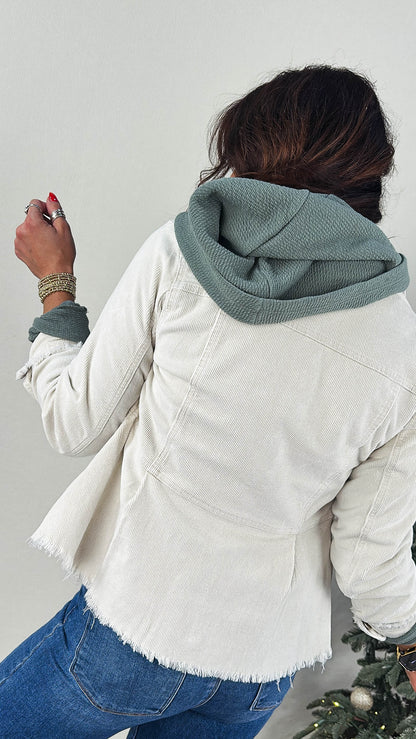 Baylor Washed Corduroy Peplum Jacket