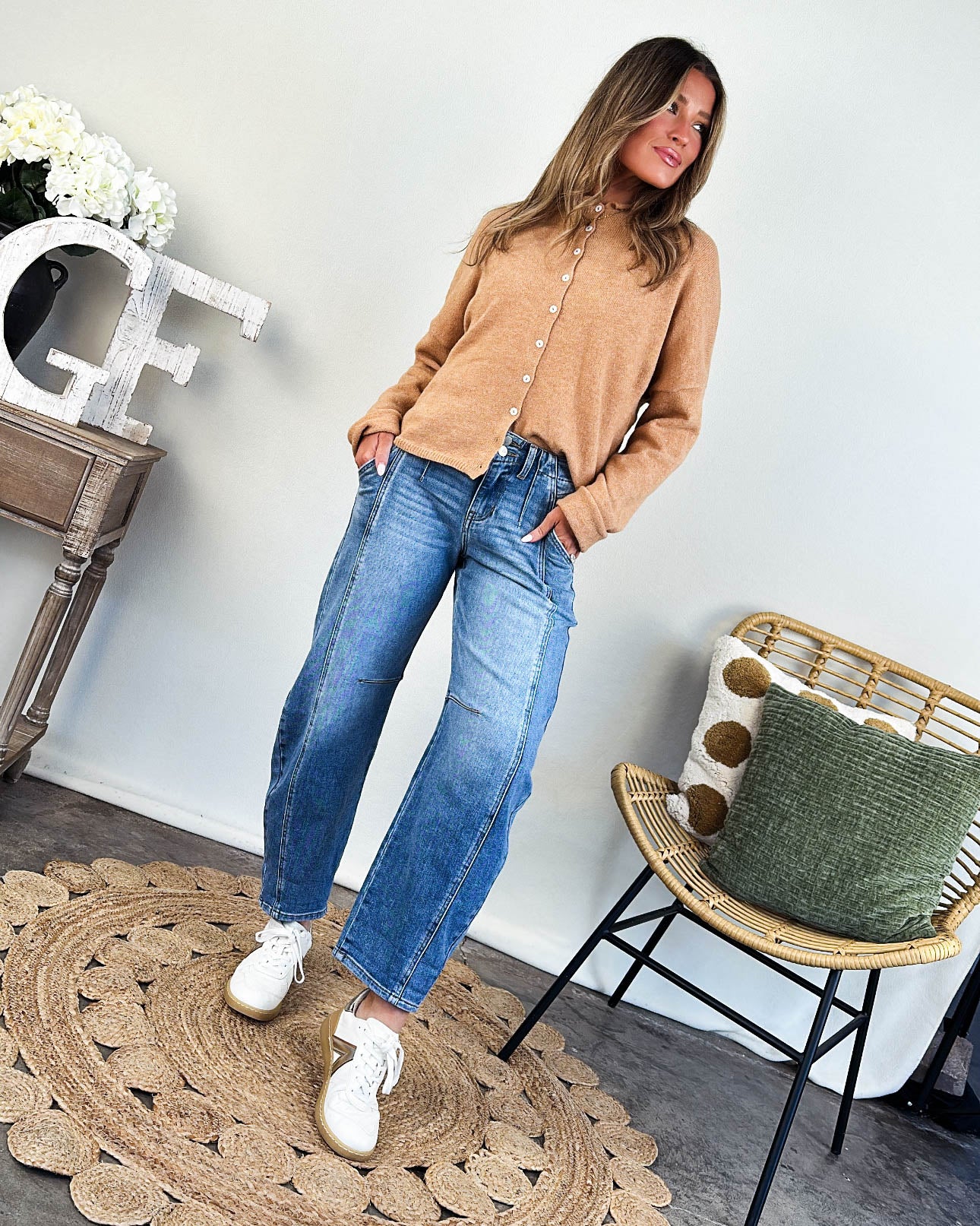 Coastal Walk Rolled Edge Sweater Cardigan