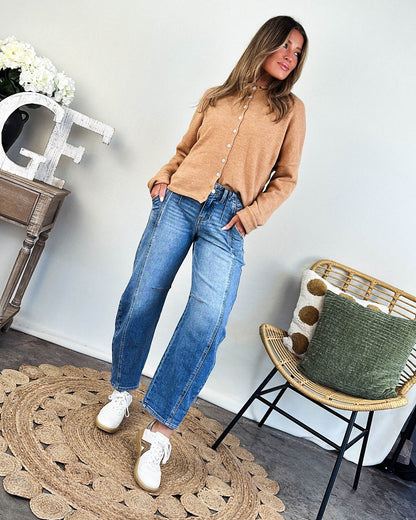 Coastal Walk Rolled Edge Sweater Cardigan