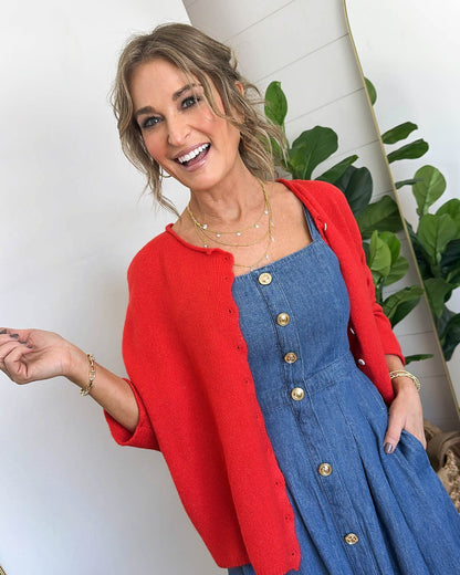 Coastal Walk Rolled Edge Sweater Cardigan