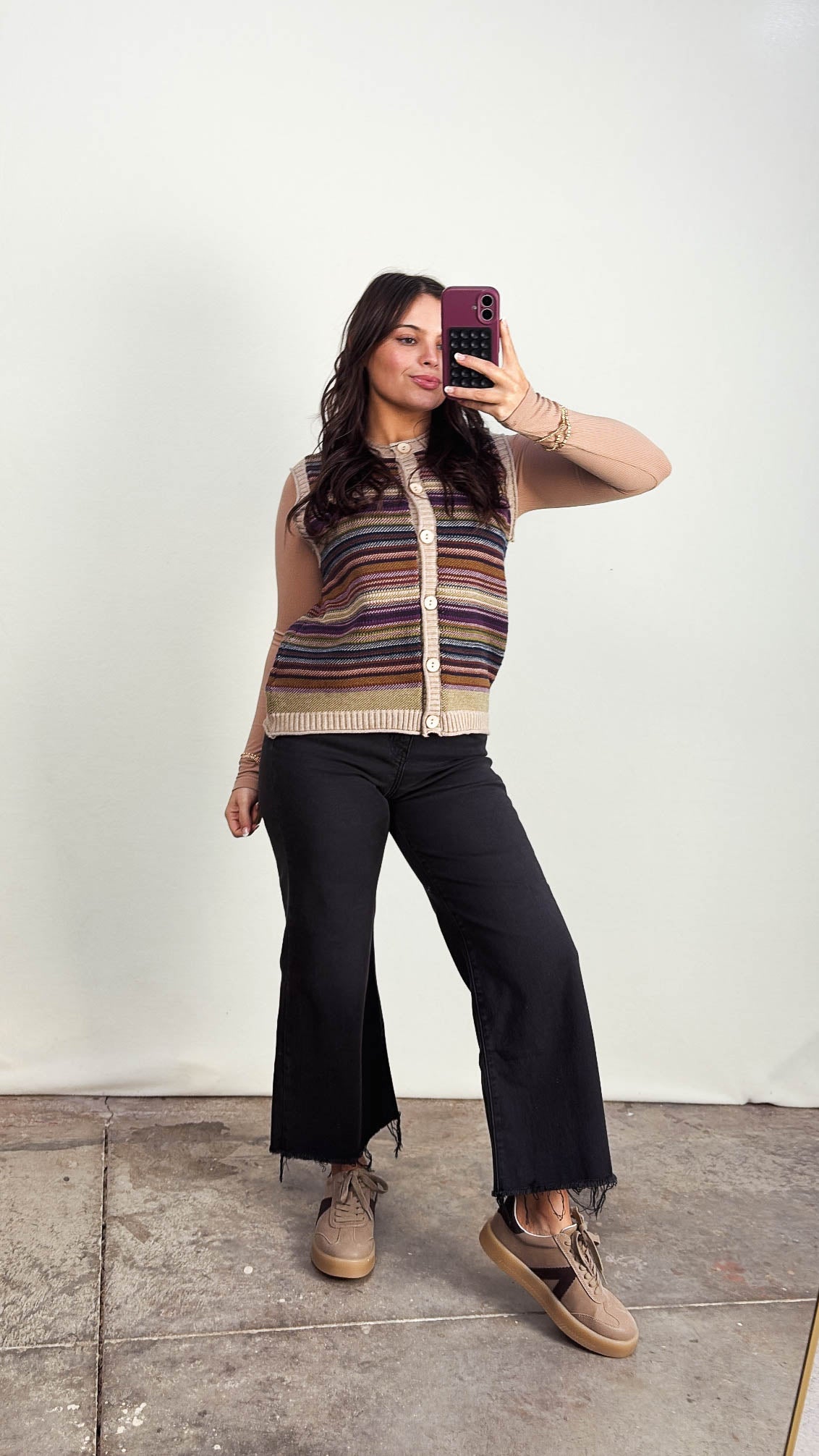 The Mod Colorful Striped Sweater Vest