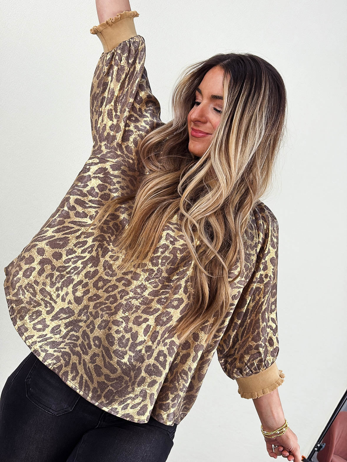 Catwalk Lurex Leopard Blouse