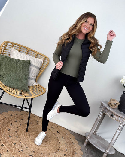 The Eclipse Front Zip Puffer Vest