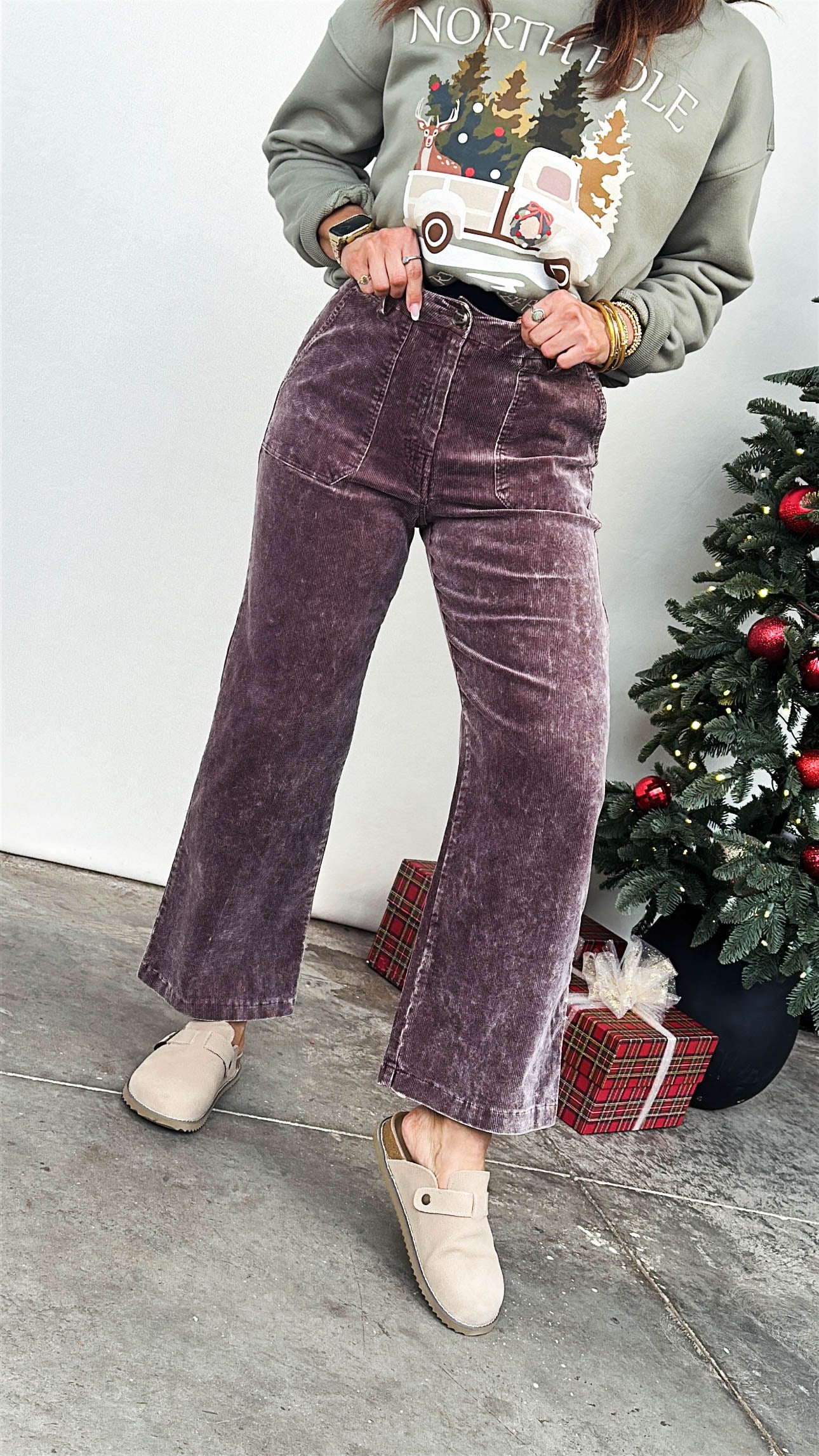 Ridgeway Washed Corduroy Crop Pants
