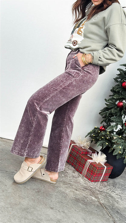 Ridgeway Washed Corduroy Crop Pants