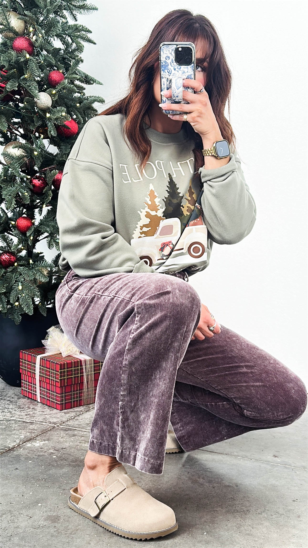 Ridgeway Washed Corduroy Crop Pants