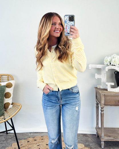 The Montana Striped Sweater Cardigan