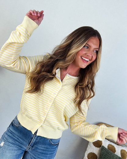 The Montana Striped Sweater Cardigan