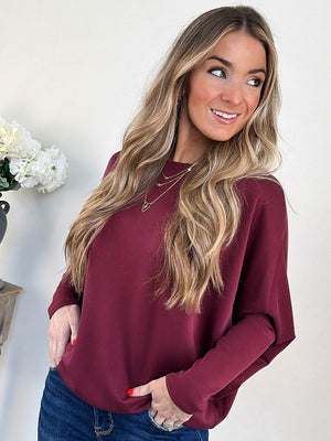 Fashion Faithful Scuba Dolman Top