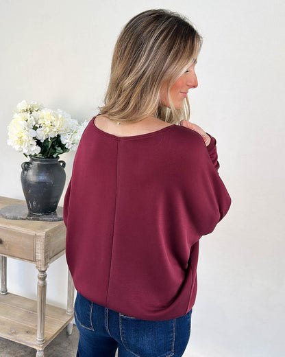 Fashion Faithful Scuba Dolman Top