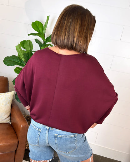 Fashion Faithful Scuba Dolman Top