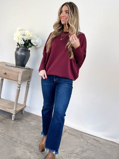 Fashion Faithful Scuba Dolman Top