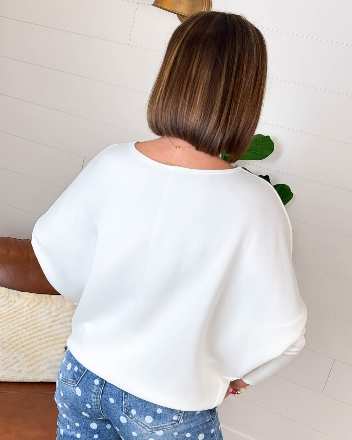 Fashion Faithful Scuba Dolman Top