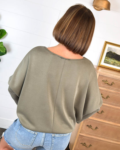 Fashion Faithful Scuba Dolman Top