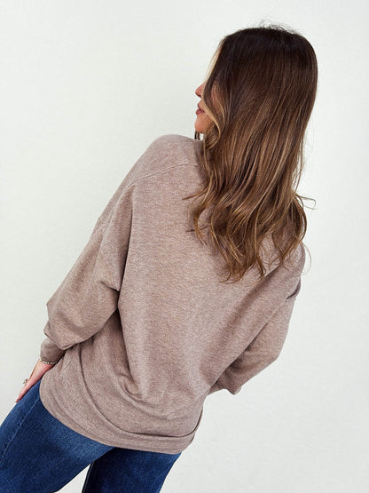Lean On Me Deep V-Neck Sweater