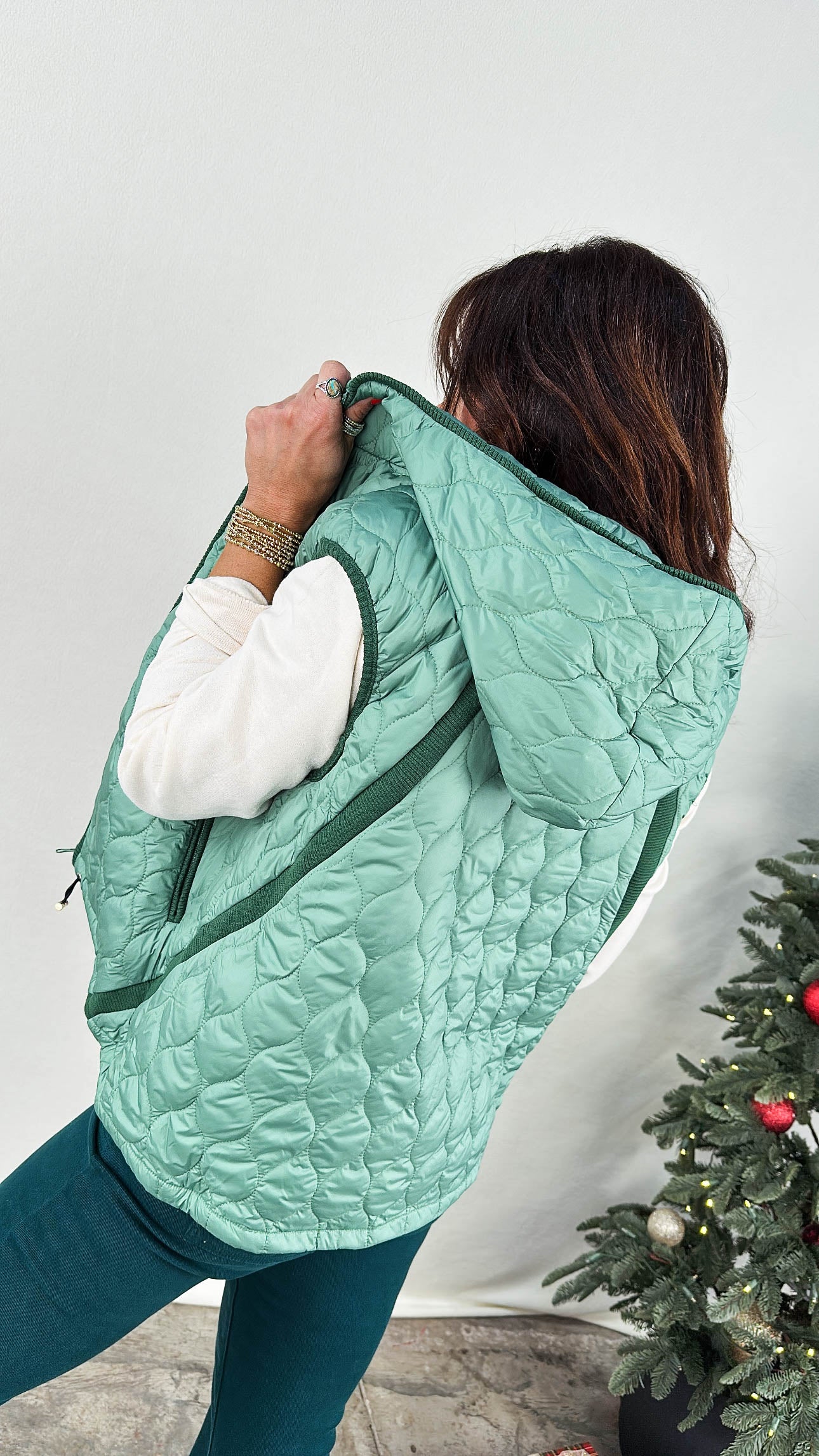 The Avery Quilted Hooded Vest