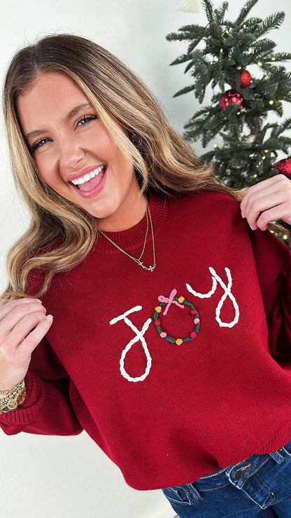 Joy Embroidered Sweater
