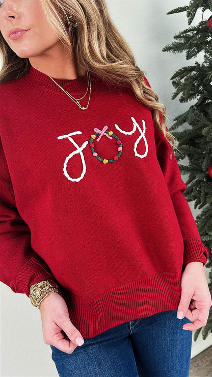 Joy Embroidered Sweater