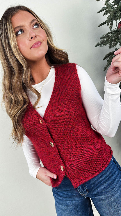 Holiday Best Lurex Knit Sweater Vest