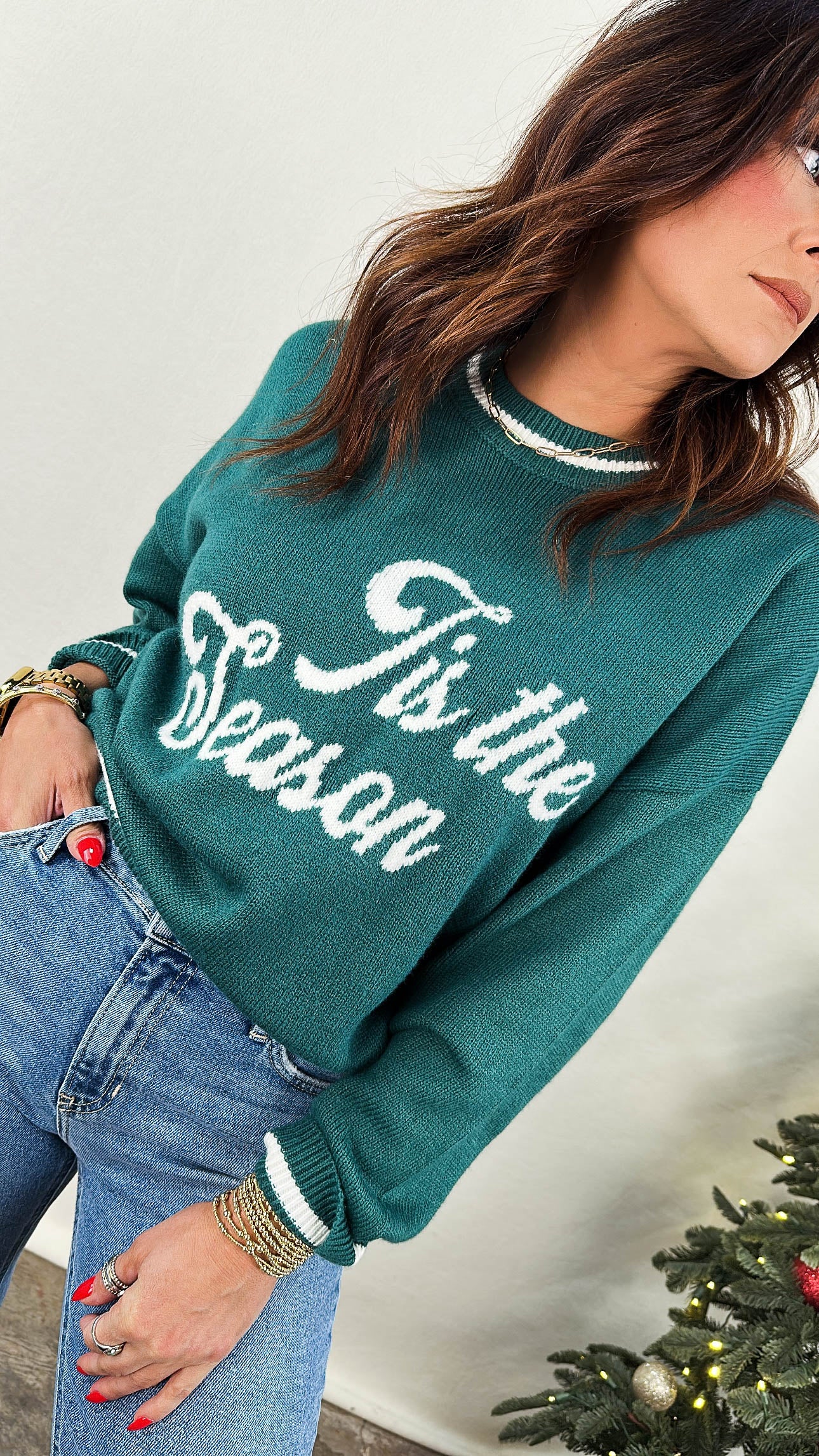 Tis The Season Graphic Knit Sweater