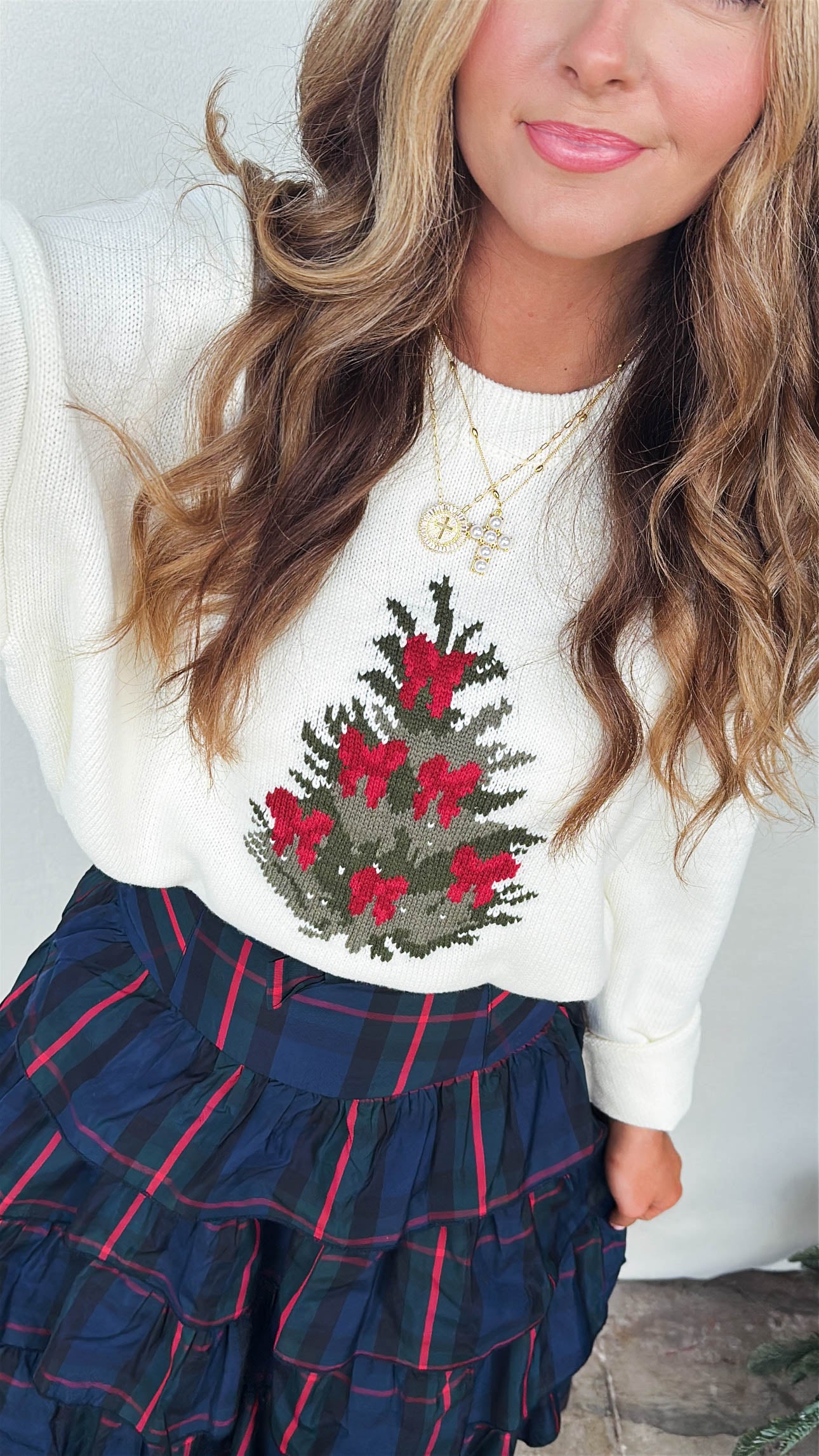 Christmas Tree Graphic Knit Sweater