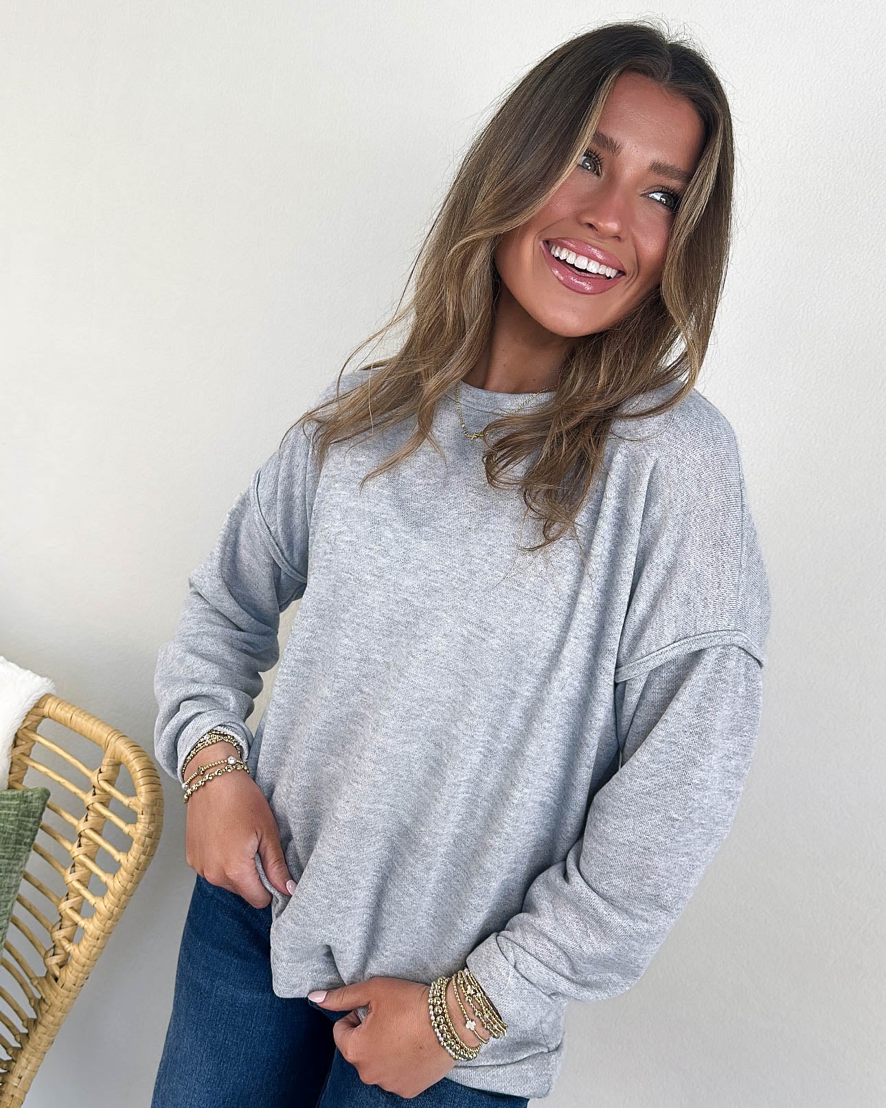 Moonstruck Contrast Knit Top